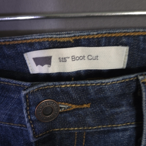 Levis 515 Boot Cut Jeans Size 6M Flap Pocket Studded Distressed Western Denim - Picture 6 of 8